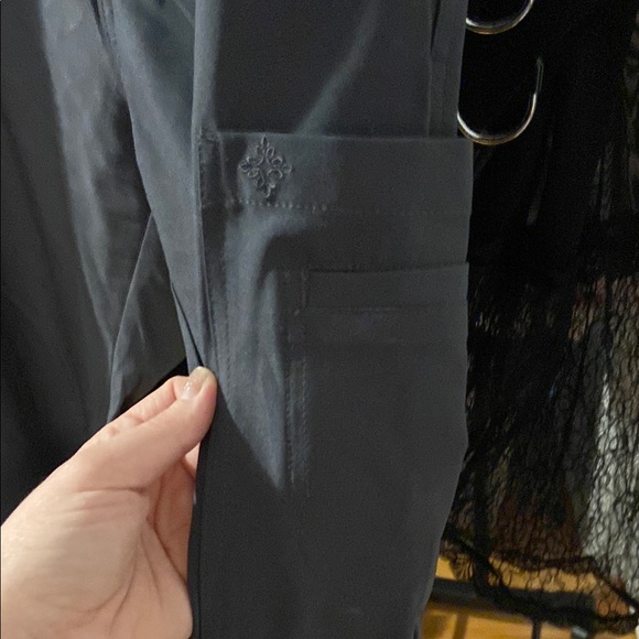 Women's Gray maternity scrub Pants - Picture 2 of 2